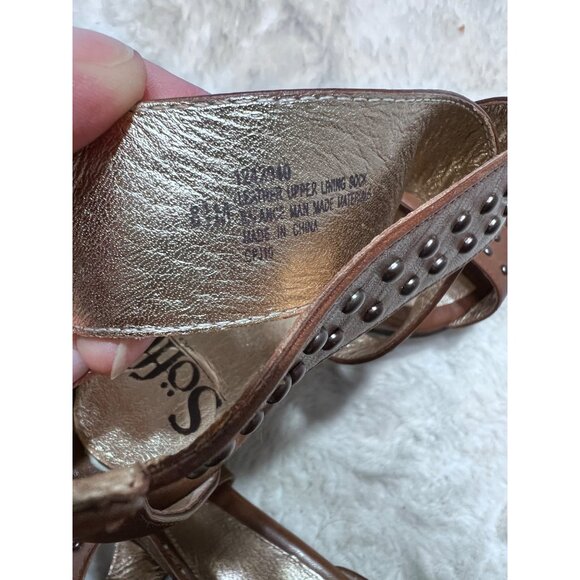 Sofft Brown Studded Open-Toe Heeled Sandals With Zipper Back & Clear Strap women - Picture 11 of 13